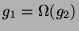 $g_1 = \Omega (g_2)$