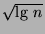 $\sqrt{\mbox{lg } n}$